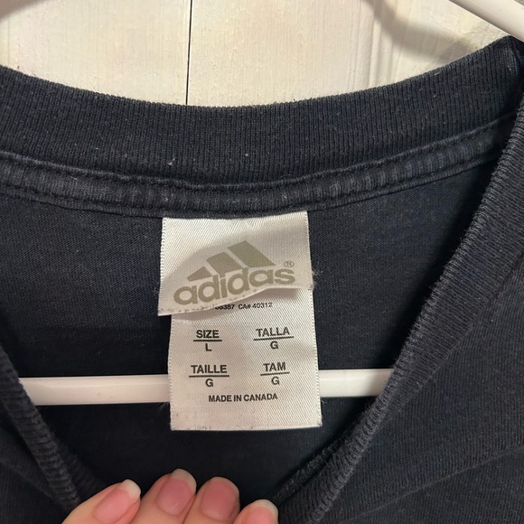 Adidas Men's Tee in Black with Red Branding - Picture 4 of 4